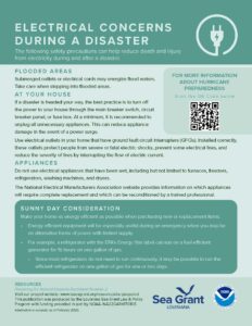 Image: Electrical concerns during a disaster factsheet