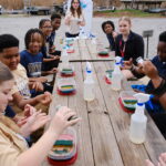 Photo: Students doing activities during wetland days