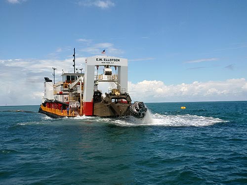 Photo: The Cutterhead Dredge E.W. Ellefsen