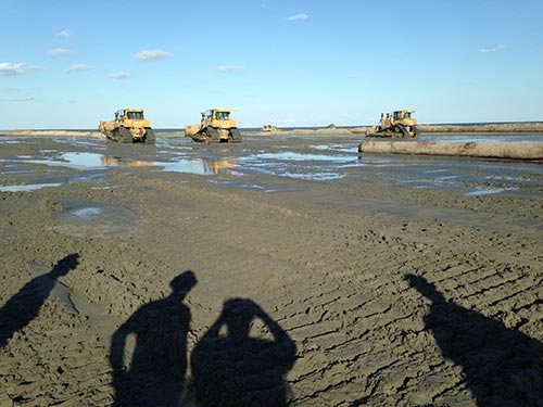 Photo: Observing sediment work