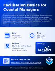 Image: Facilitation Basics for Coastal Managers flyer