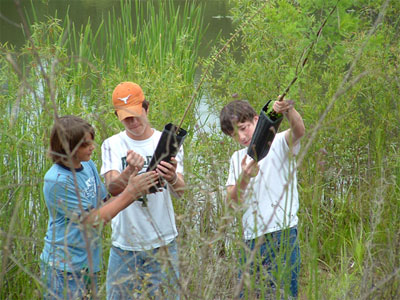 Participating in a planting.