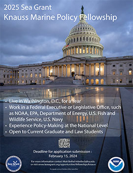 Image: 2025 Knauss Marine Policy Fellowship flyer