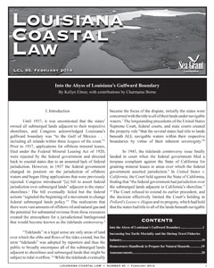 Louisiana Coastal Law cover.