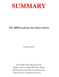 Image: Cover of The 2008 Louisiana Sea Grant Survey