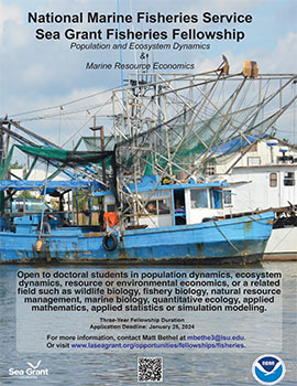 NMFS-Sea Grant Joint Fellowship flyer