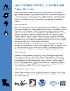 Image: disaster aid project flyer